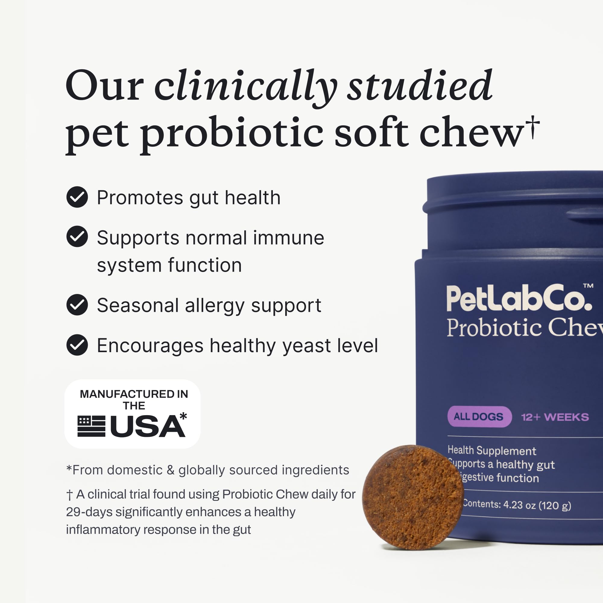 PetLab Co texture de la friandise molle au saumon montrant appétence