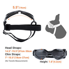 PETLESO chien portant lunettes en extérieur protège contre vent et poussière