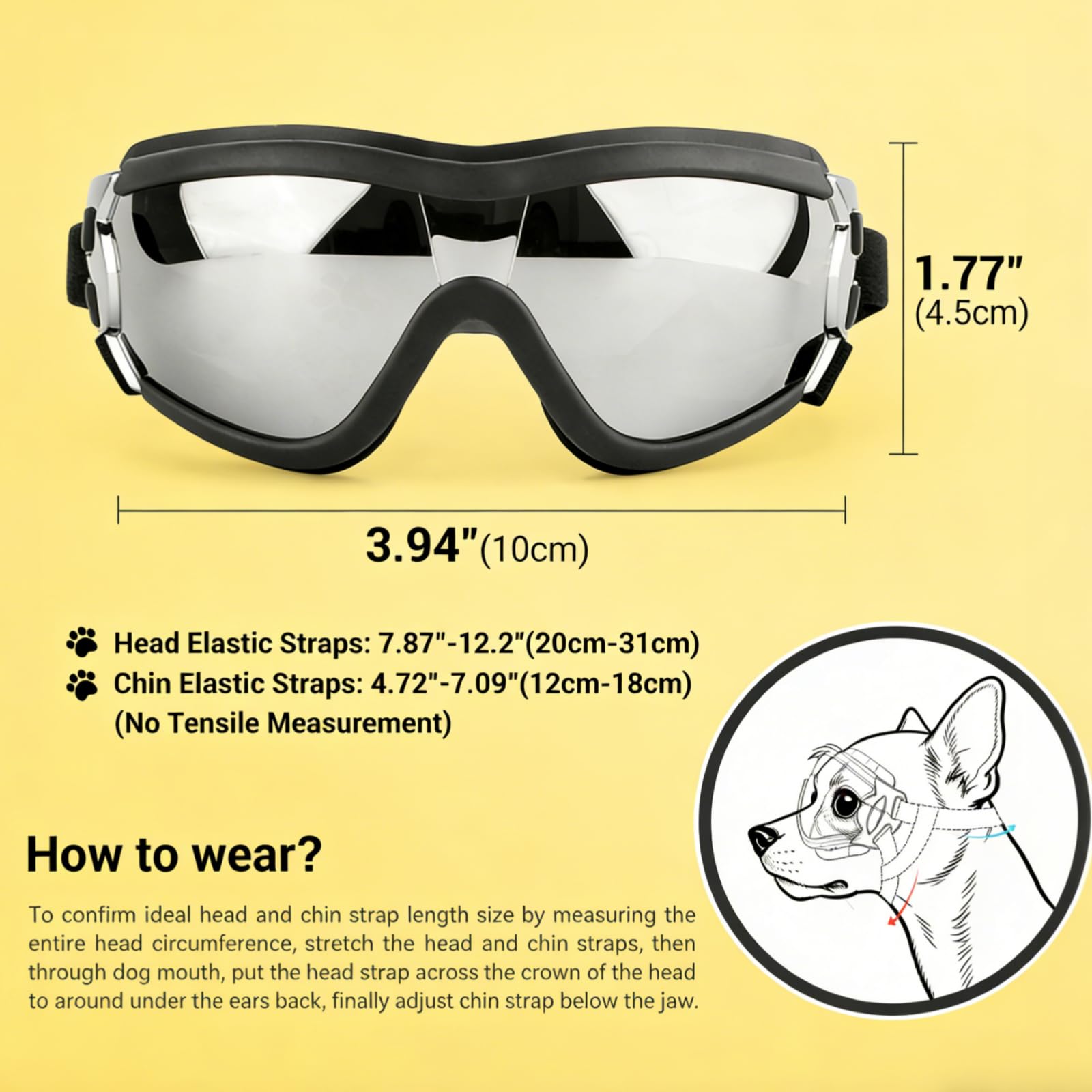 PETLESO lunettes en voiture protège yeux contre vent