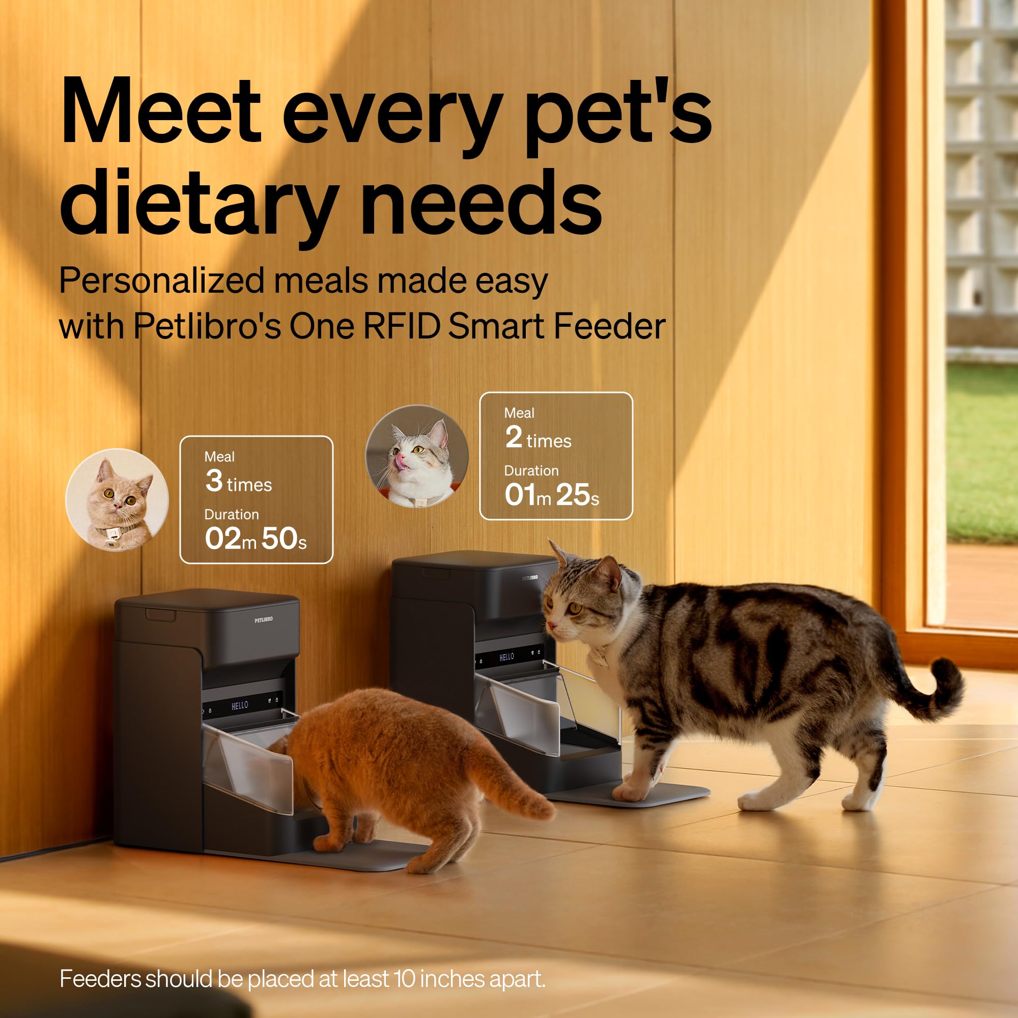 PETLIBRO collier RFID fourni pour identification précise et repas personnalisés