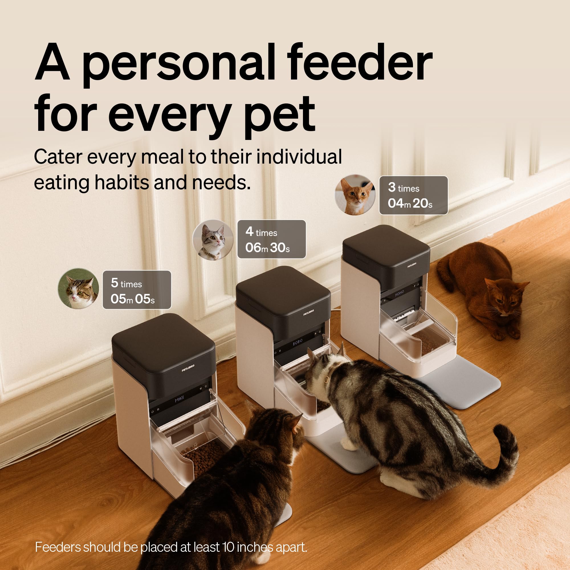 PETLIBRO collier RFID posé près du capteur garantissant repas personnalisés