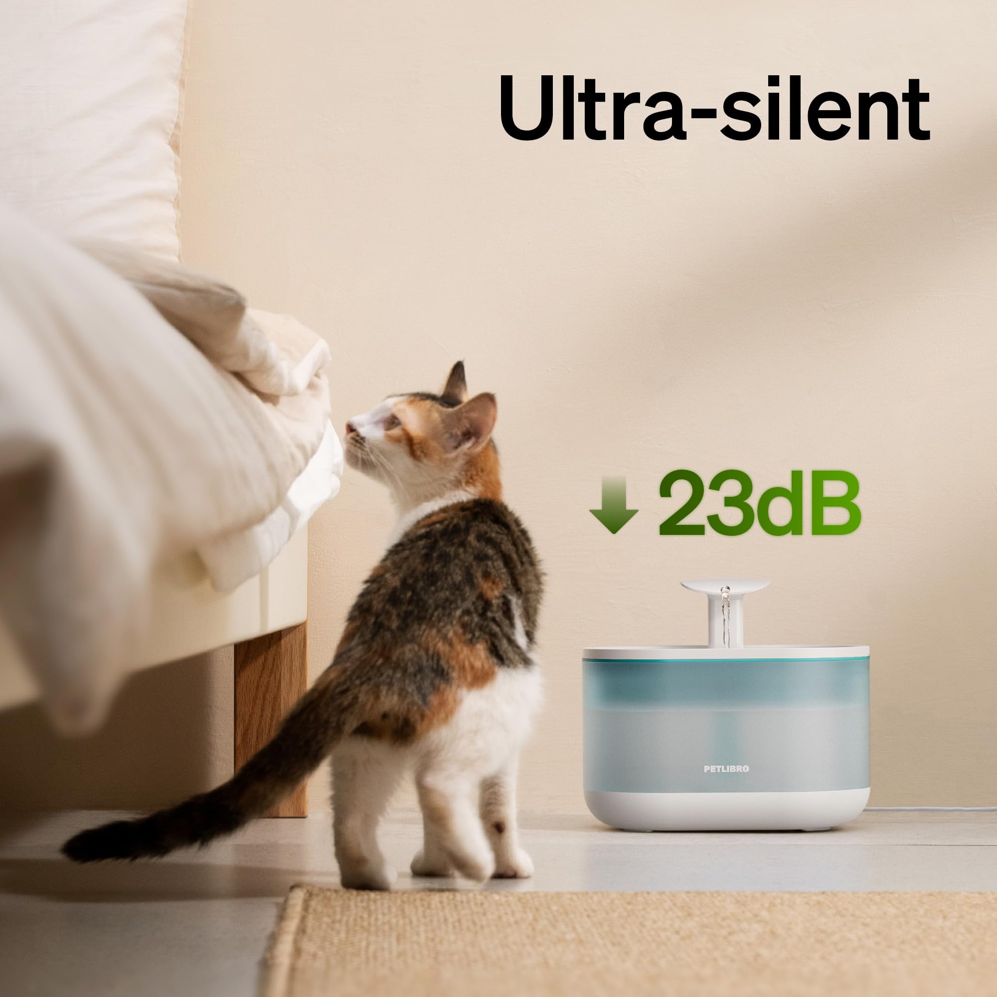 PETLIBRO comparaison modes bulles et filet pour attirer et hydrater l'animal