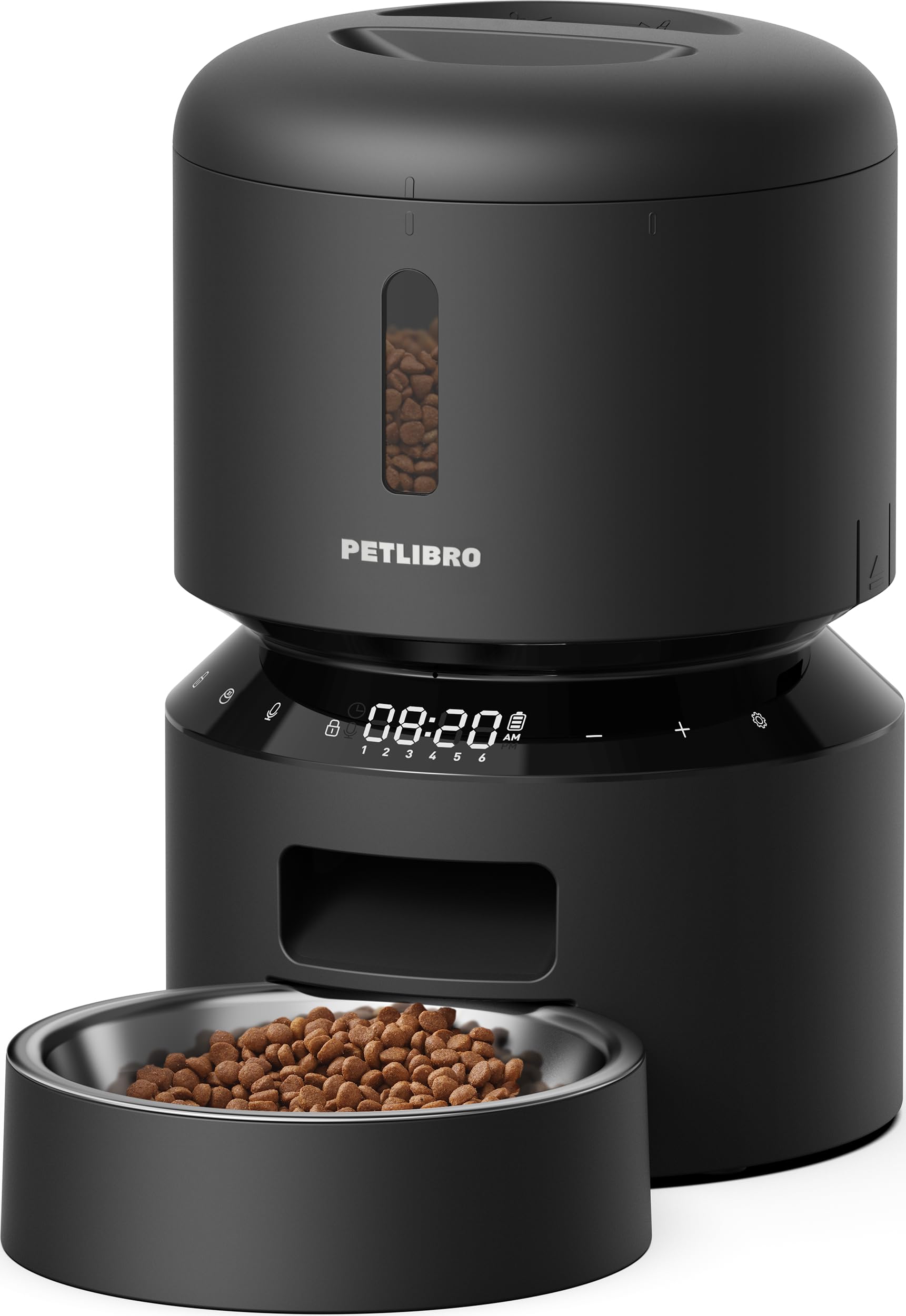 PETLIBRO distributeur avant vue du boîtier, pratique pour planifier repas