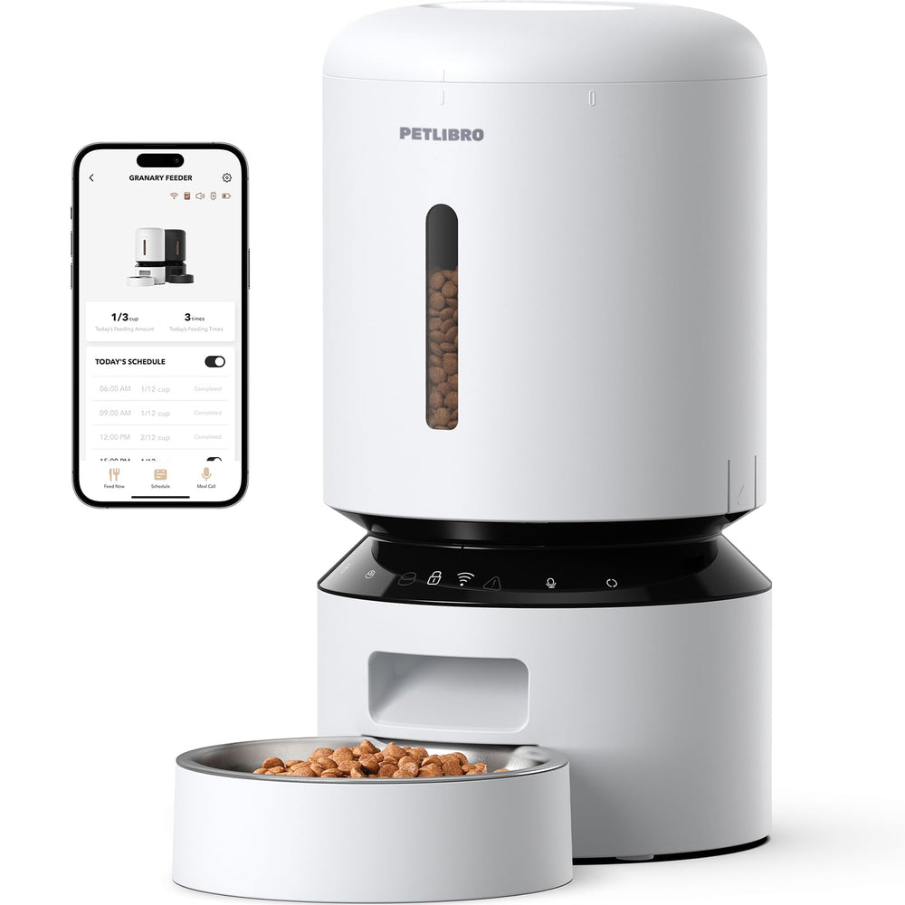 PETLIBRO vue avant du distributeur connecté pour supervision facile
