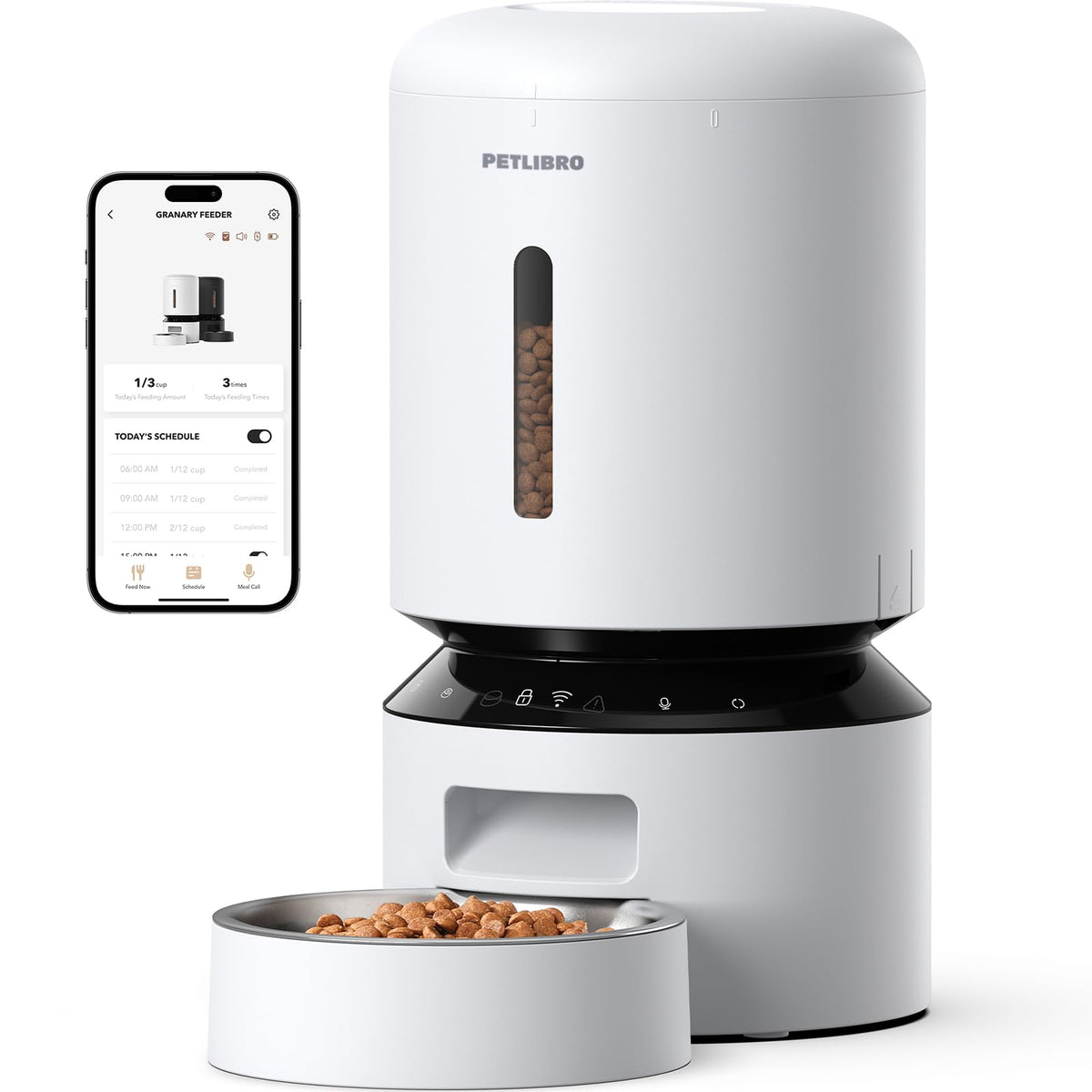 PETLIBRO vue avant du distributeur connecté pour supervision facile