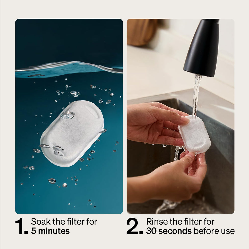 PETLIBRO filtre installé dans la fontaine démontrant un débit d'eau filtrée