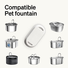 PETLIBRO filtre gros plan sur texture révélant charbon actif et couches filtrantes