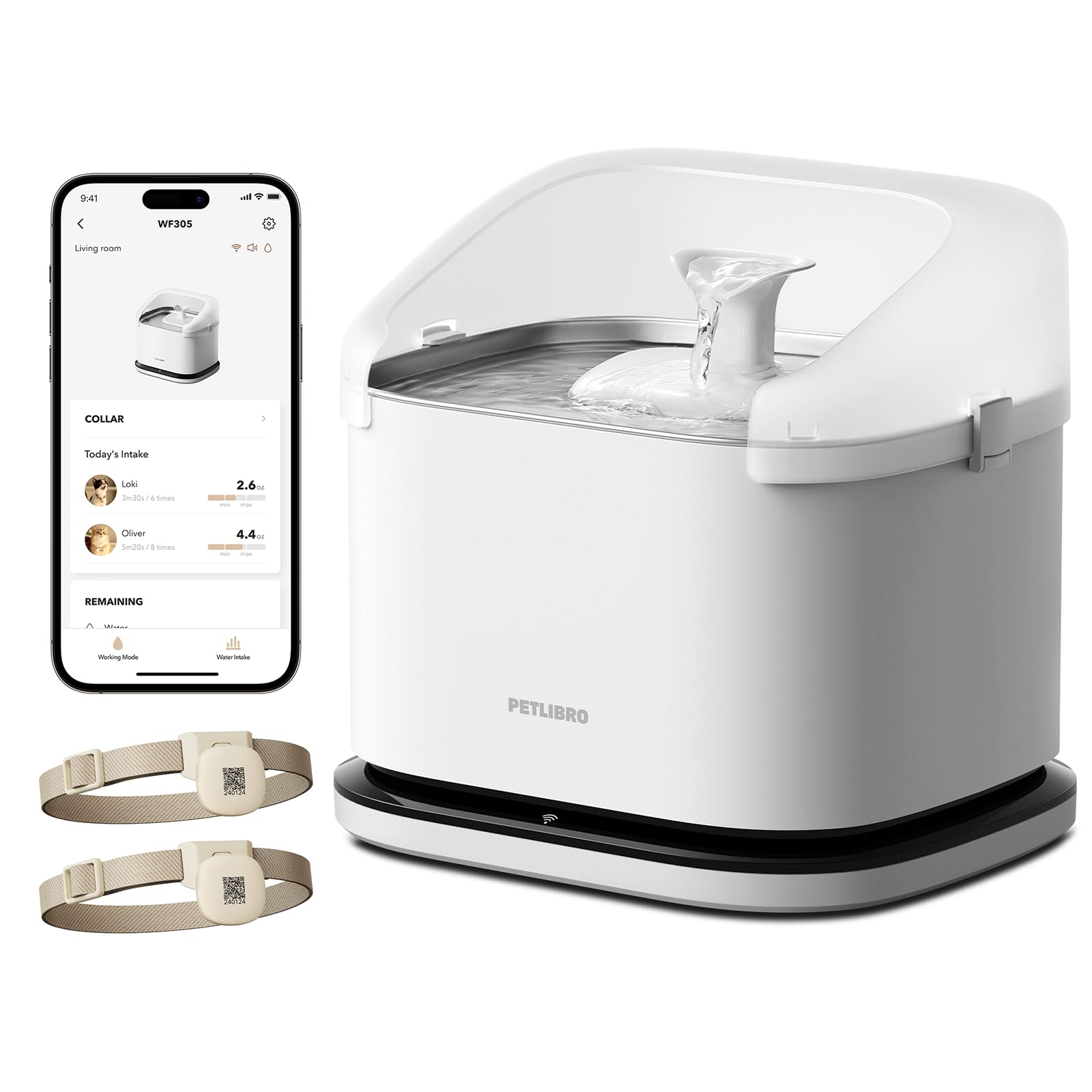 PETLIBRO fontaine face avant 3L montrant design compact et capacité