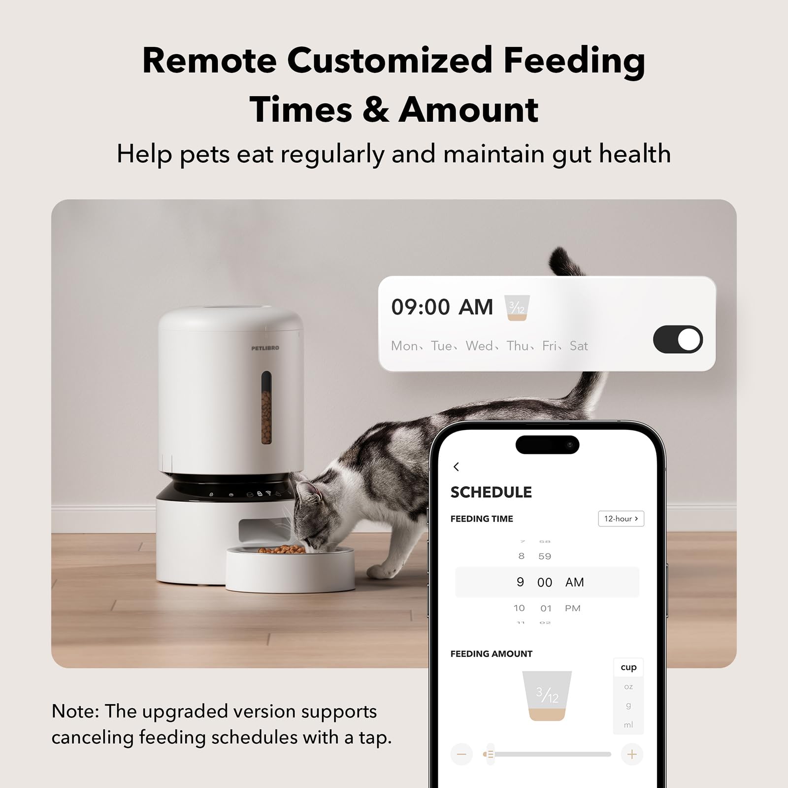 PETLIBRO gamelle en acier inoxydable hygiénique pour repas sains