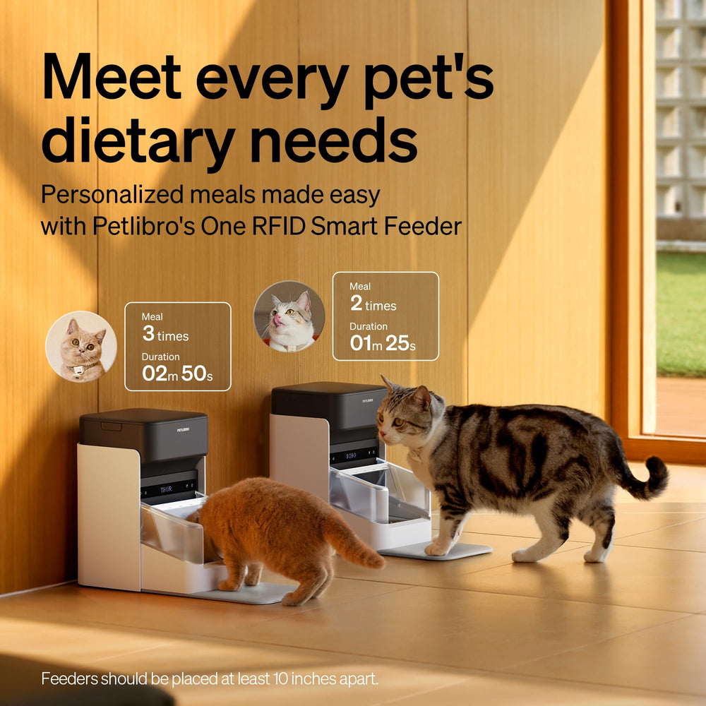 PETLIBRO gros plan sur le couvercle verrouillé RFID garantissant sécurité alimentaire