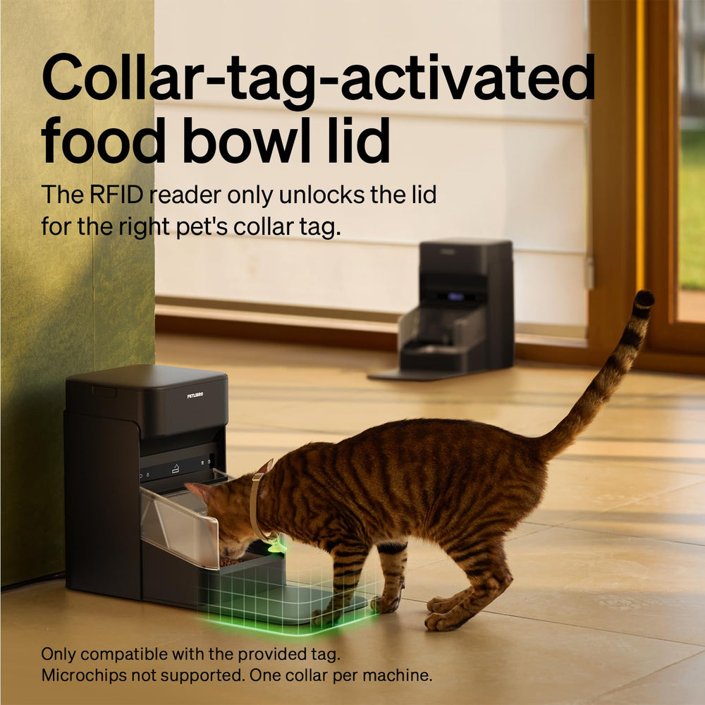 PETLIBRO gros plan sur la trappe RFID illustrant verrouillage anti‑vol efficace