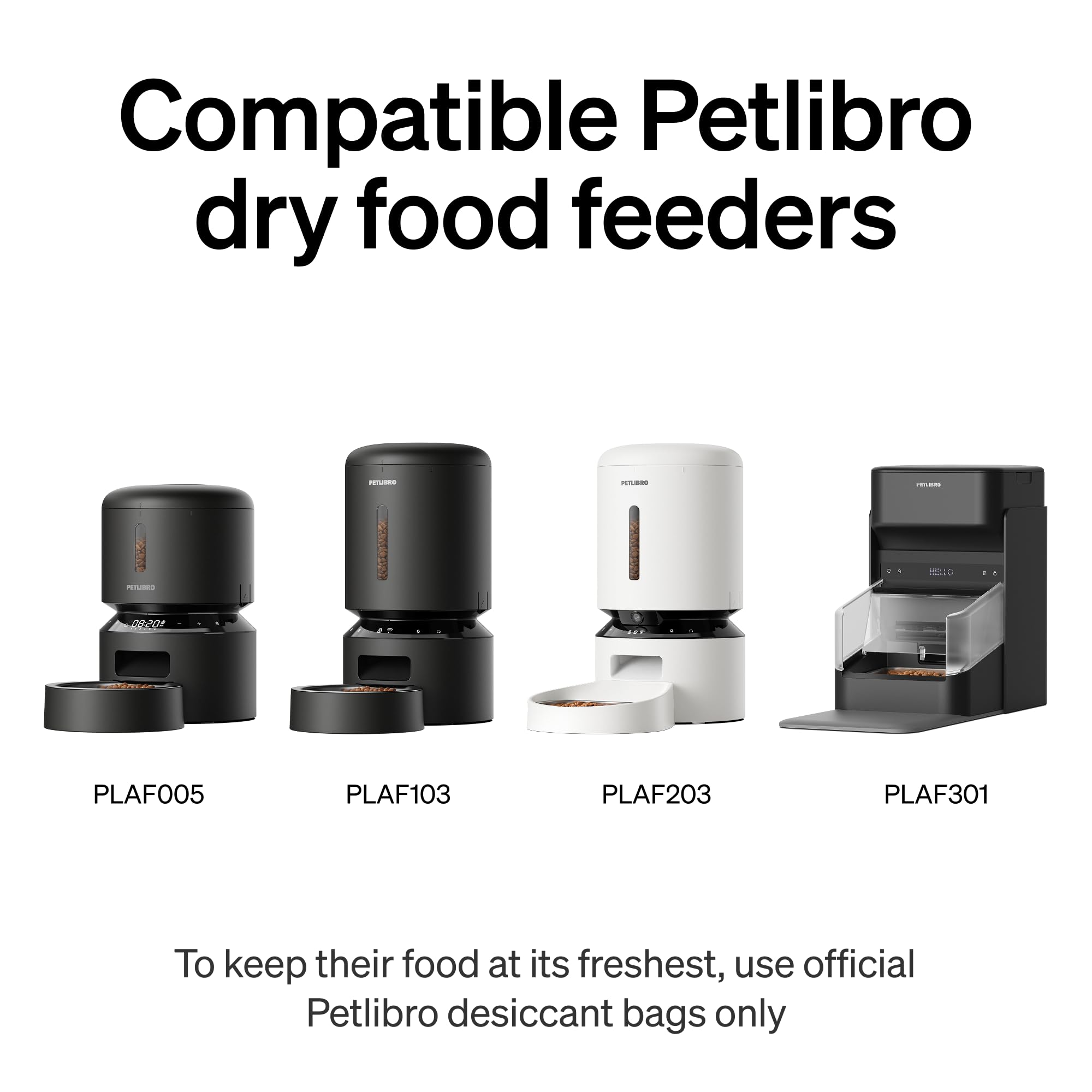 PETLIBRO sachet inséré dans distributeur illustrant installation simple