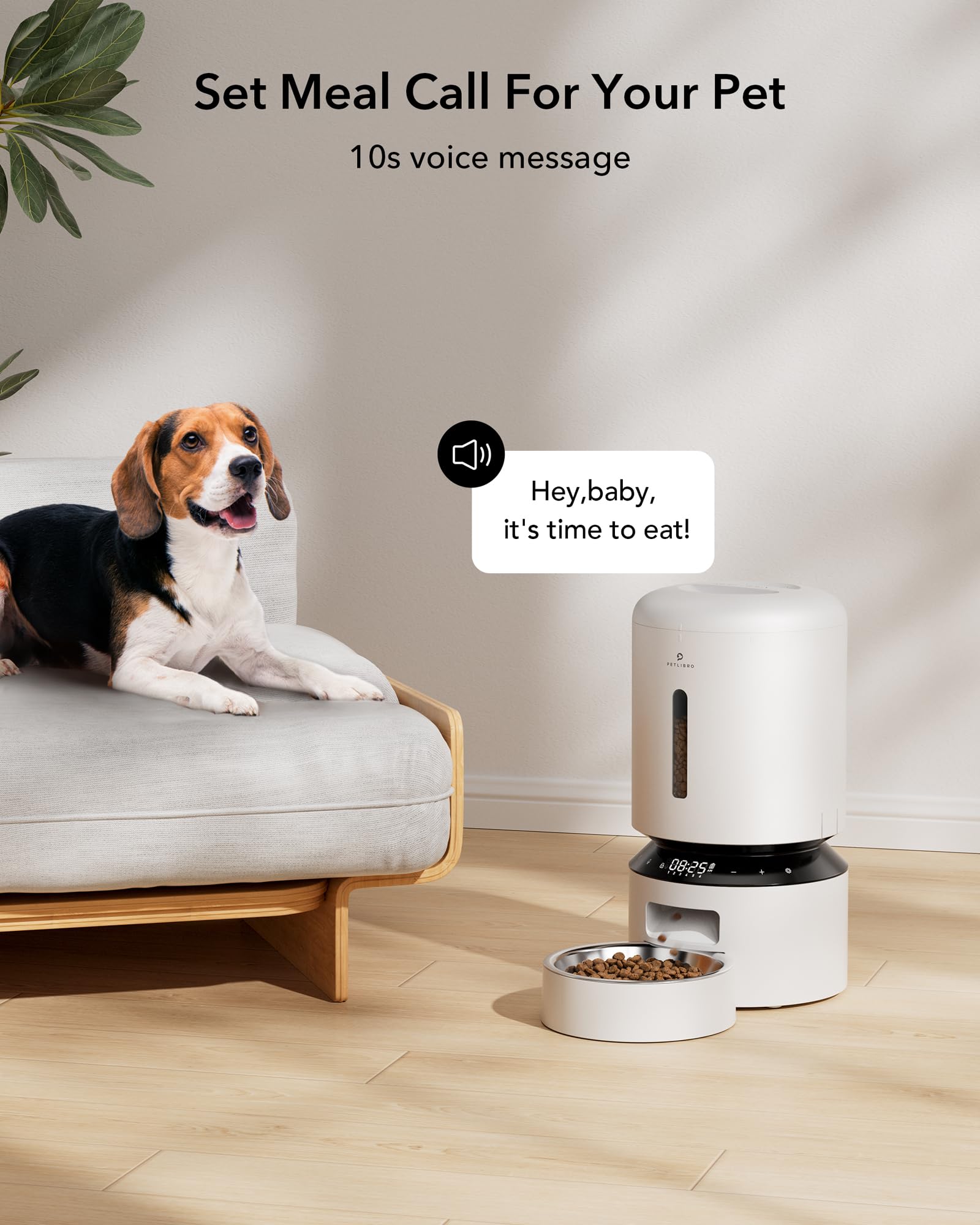 PETLIBRO panneau LED incliné facilitant la programmation rapide et lisible