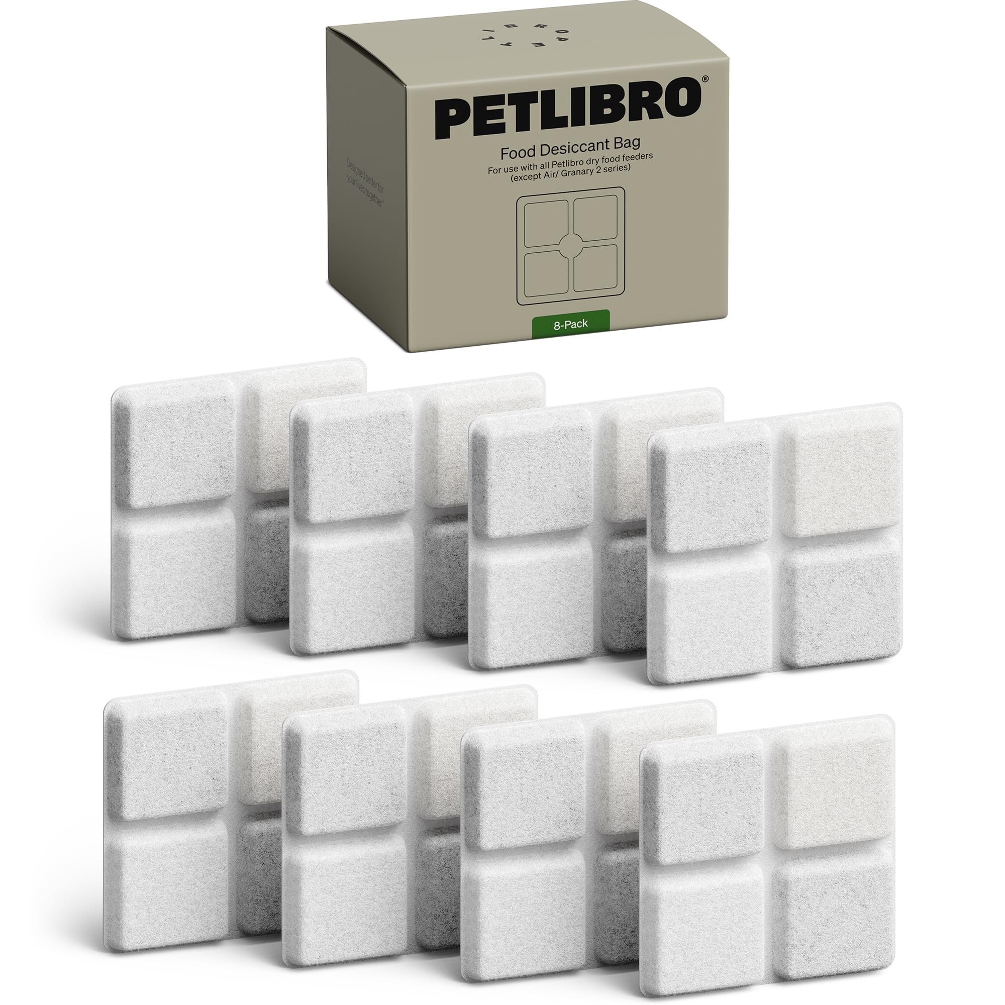 PETLIBRO sachet devant la boîte montrant stockage facile et protection