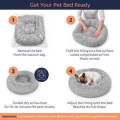 Petloox chien installé dans lit démontrant détente et posture relaxée