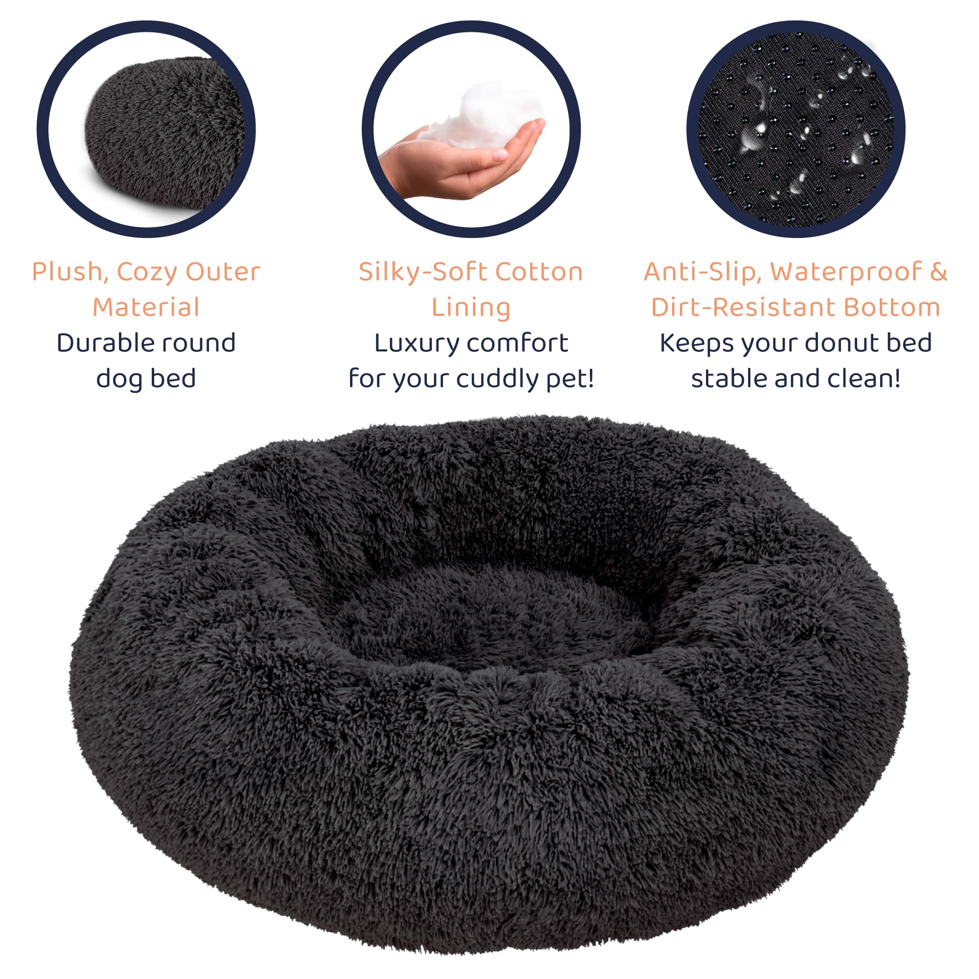 Petloox chien blotti dans le panier pour repos apaisé