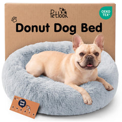 Petloox lit donut face avant montrant forme enveloppante pour confort
