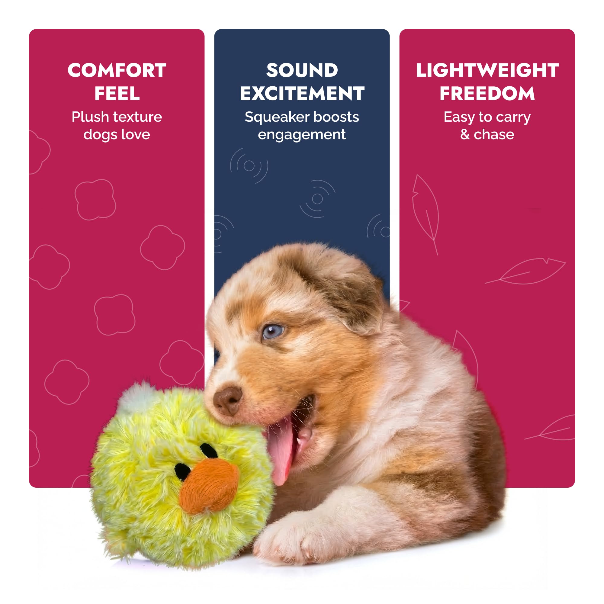 PetLou D.O.G'Z détail du sifflet intérieur stimulant l'intérêt du chien