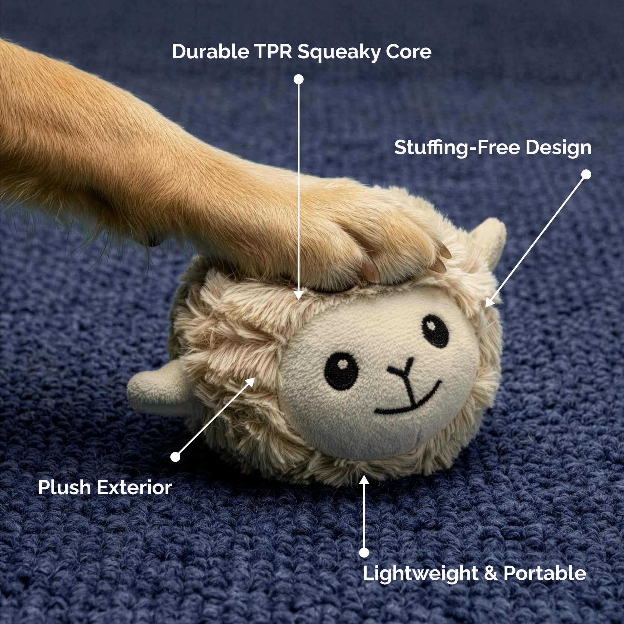 Pet Lou gros plan sur la texture en nylon texturé offrant durabilité