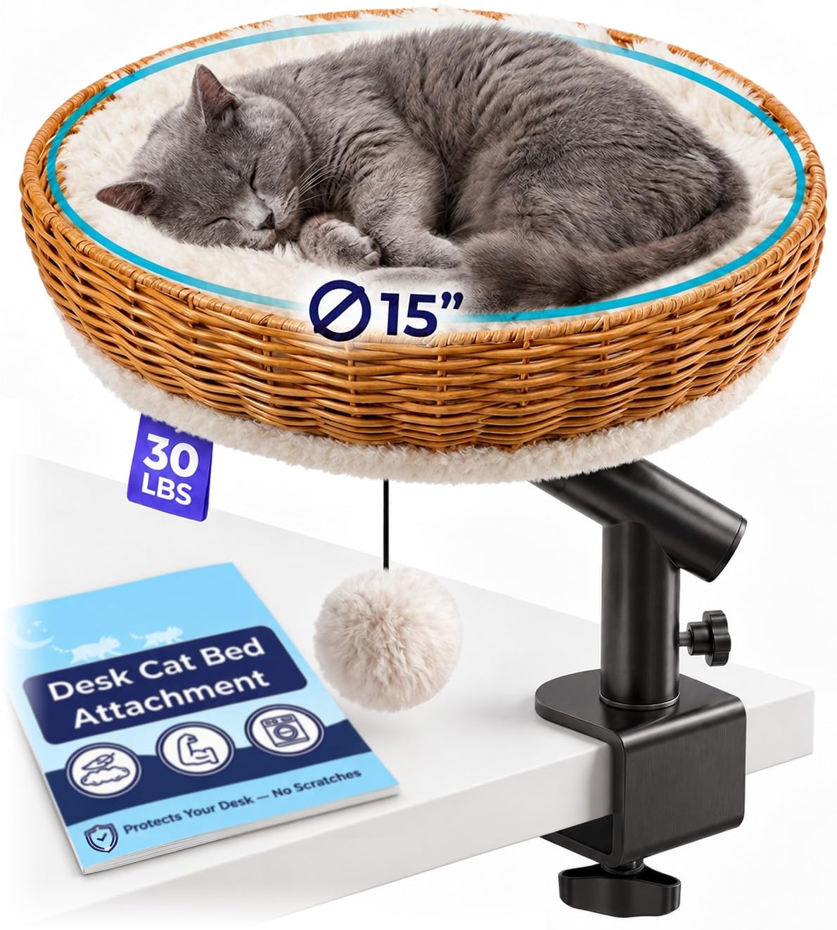 PetLovers perchoir face en rotin montrant design naturel et intégration décorative