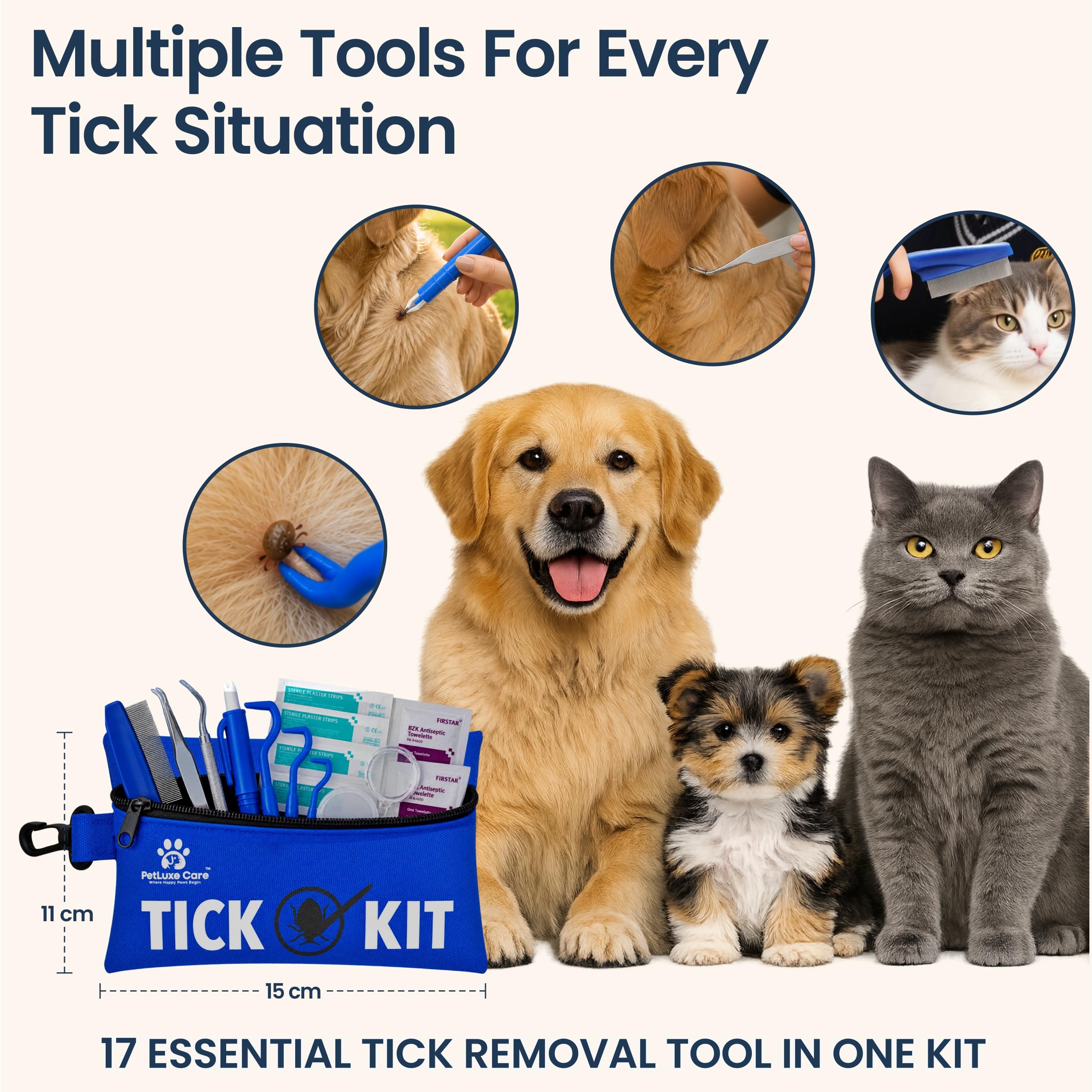 PetLuxe Care pansements et lingettes inclus, soin après extraction