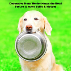 PETMAKER bol utilisé par un chien, accès confortable pour manger