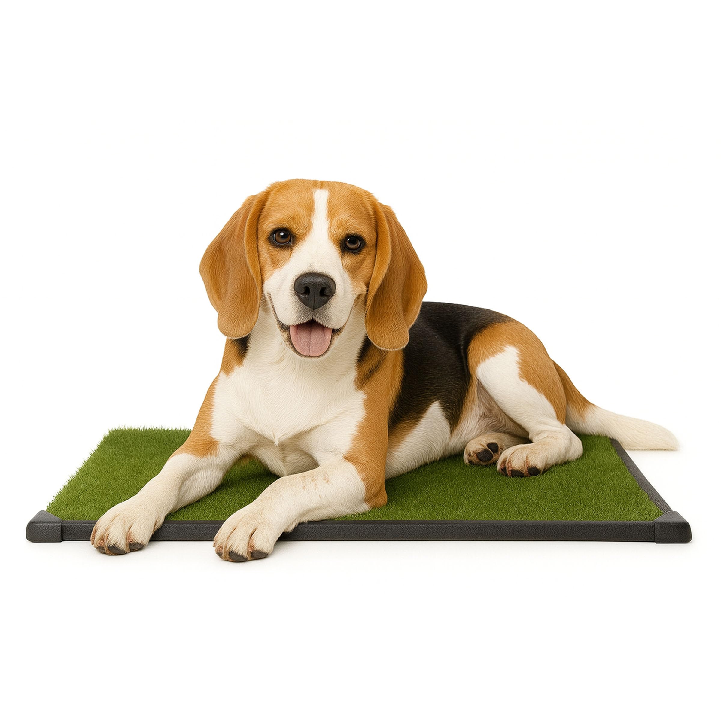 PETMAKER face avant du tapis gazon montrant emballage et format pratique