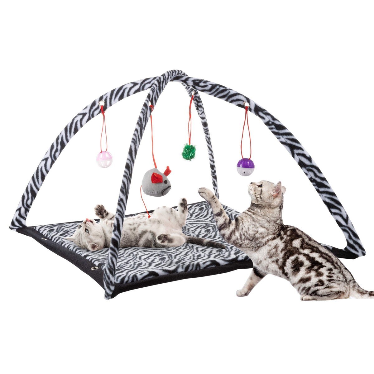 PETMAKER tapis avant emballage montrant design zébré et structure stable pour confort