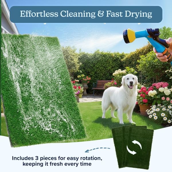 PETMAKER rinçage du tapis herbe à l'eau, nettoyage rapide et simple