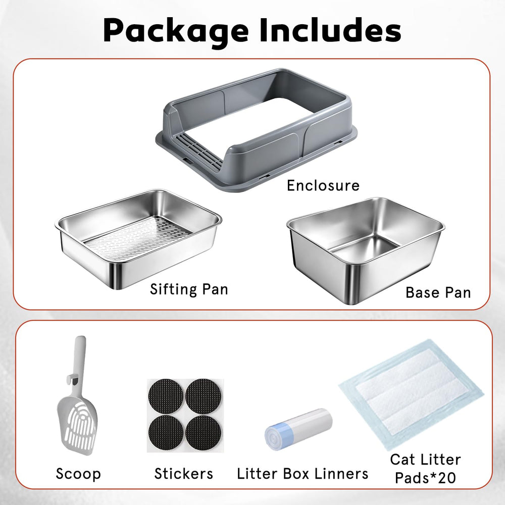 Petmarket finition de surface en acier inoxydable, nettoyage rapide et sans odeur