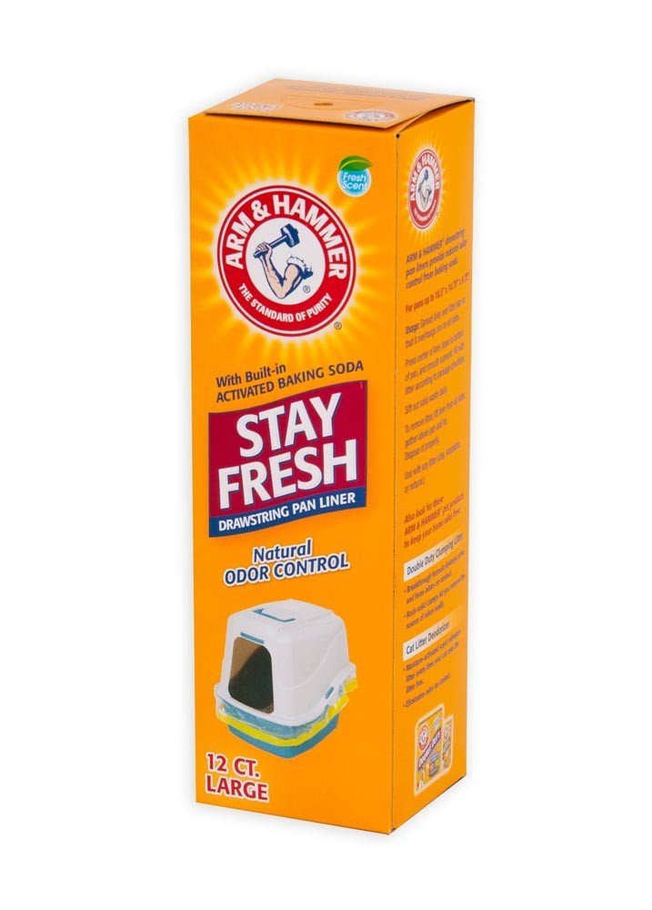 Petmate Arm and Hammer housse face avant montrant emballage et utilité anti-odeur