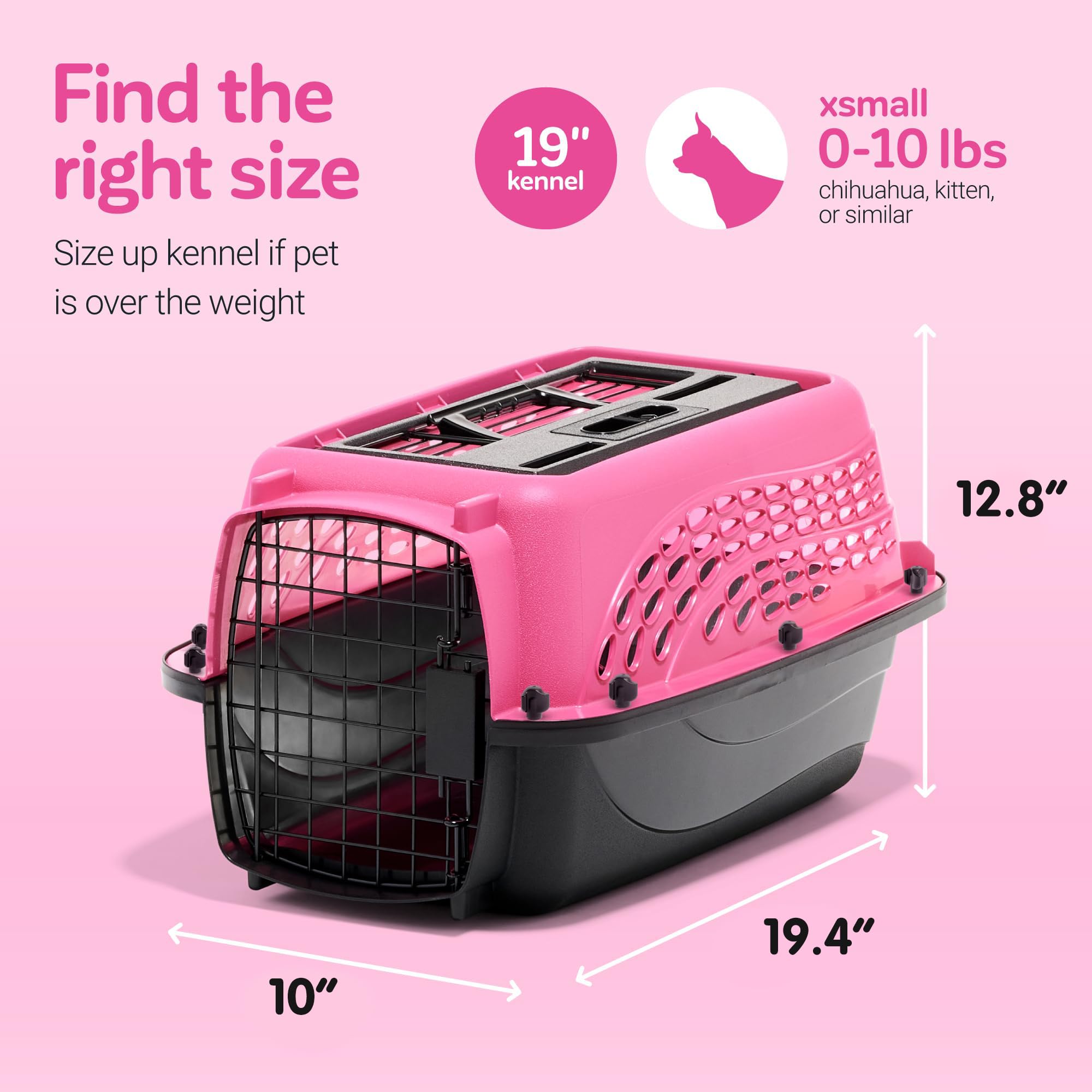 Petmate ventilation latérale offrant flux d'air et visibilité pour l'animal