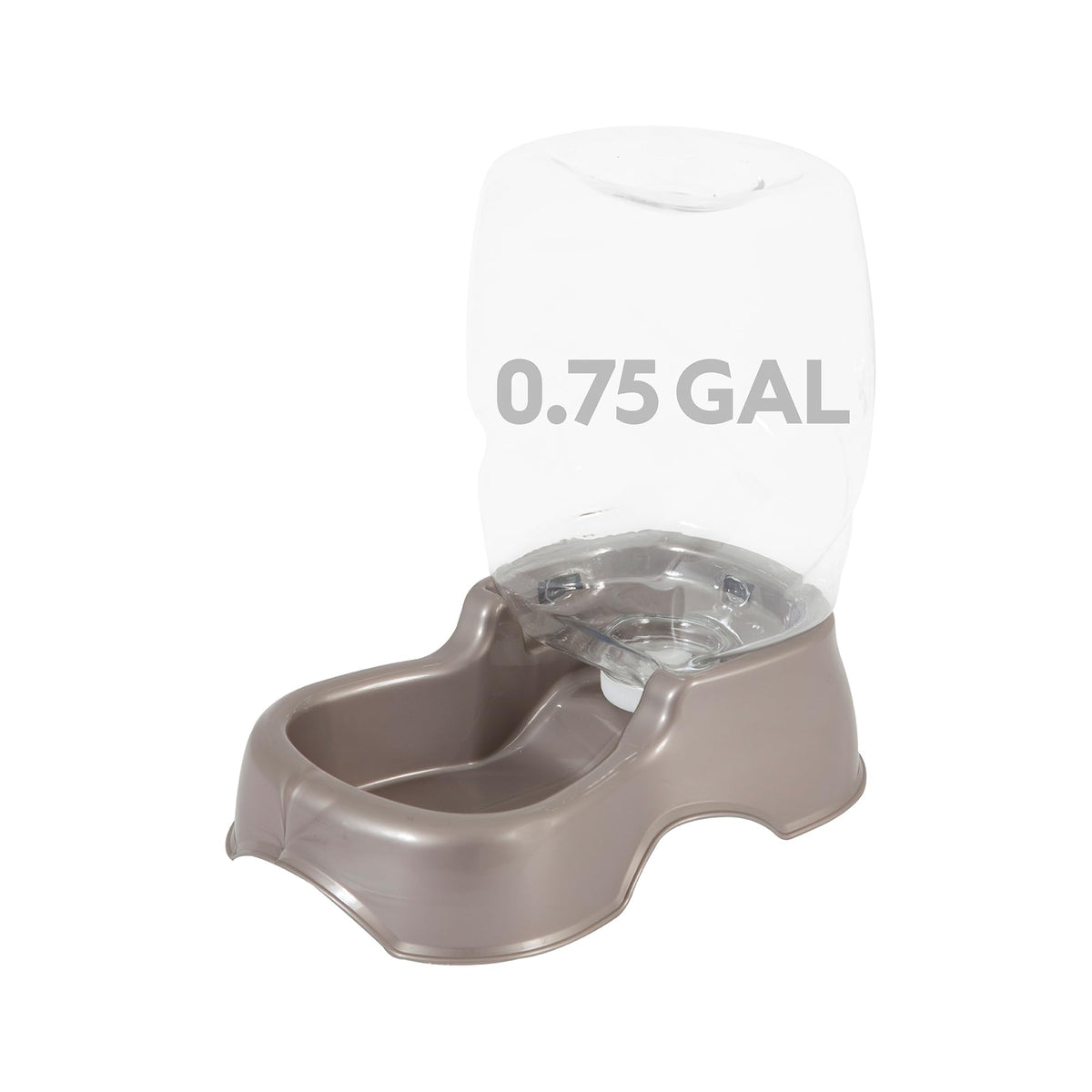 Petmate face avant du distributeur en Pearl Tan montrant capacité et robustesse