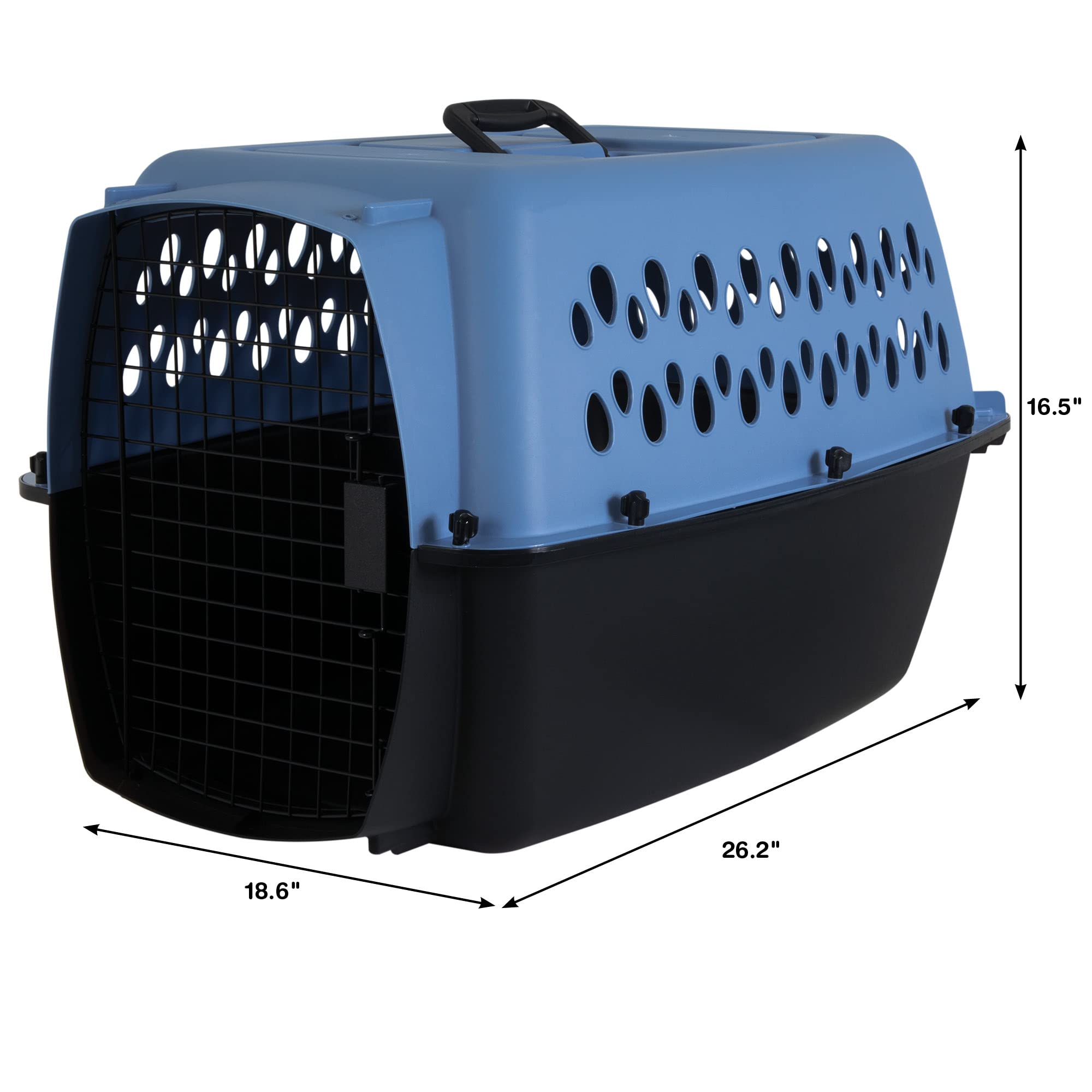 Petmate cage installée sur siège de voiture pour transport sécurisé du chien
