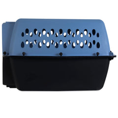 Petmate poignée rabattable en position pour transport confortable et stable