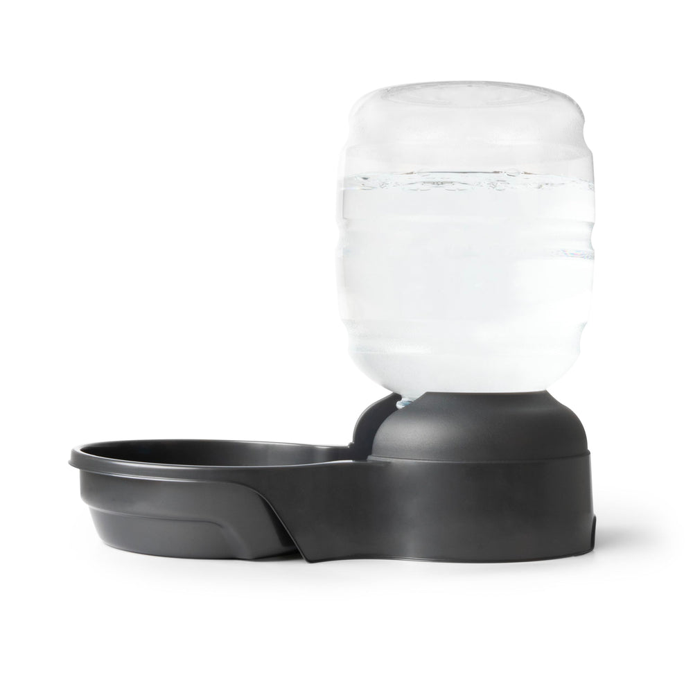 Petmate Replendish vue de profil illustrant la stabilité et capacité 4 gallons
