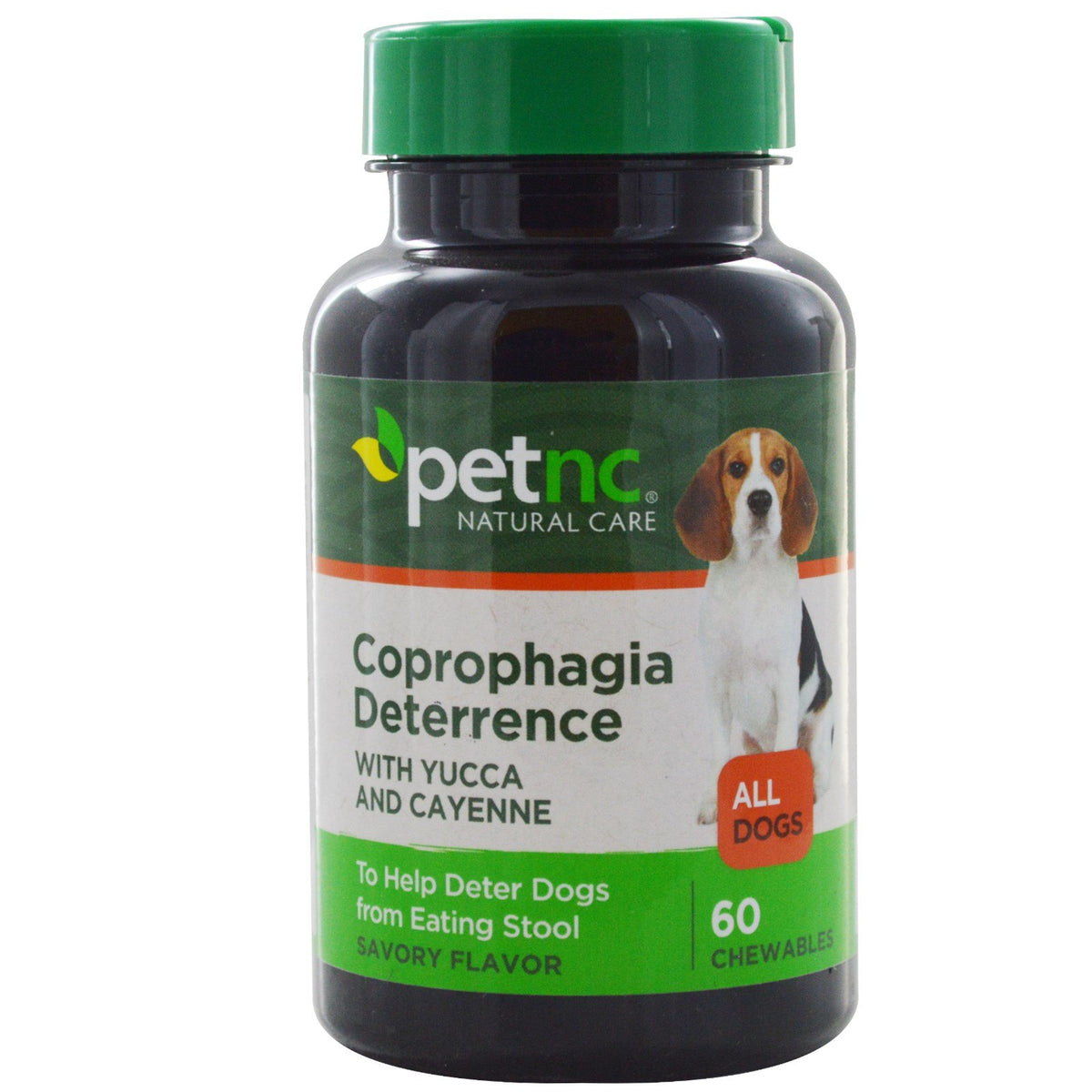 PetNC Natural Care emballage avant montrant 60 comprimés pour éviter la coprophagie