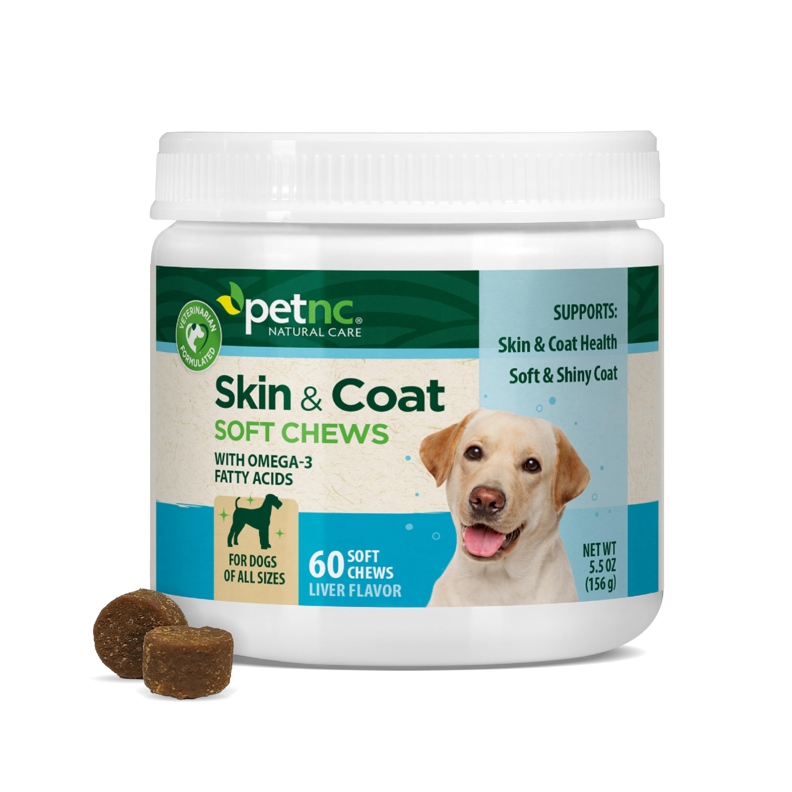 PetNC Natural Care boîte avant montrant l’emballage et bénéfice pelage brillant