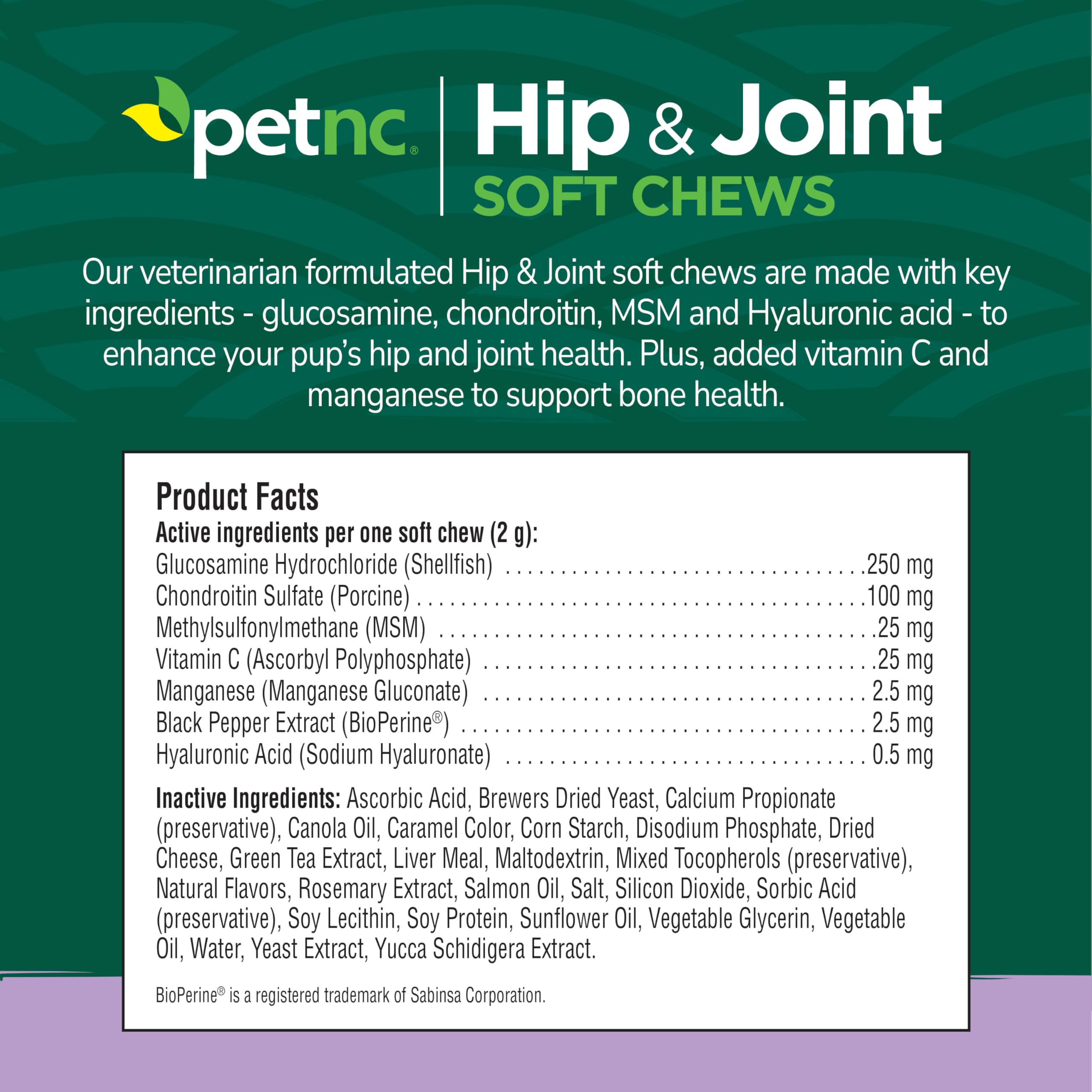 Gros plan sur la texture d’un soft chew PetNC, facile à mâcher pour chiens