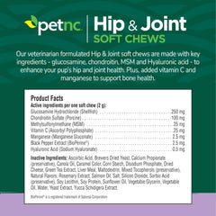 Gros plan sur la texture d’un soft chew PetNC, facile à mâcher pour chiens