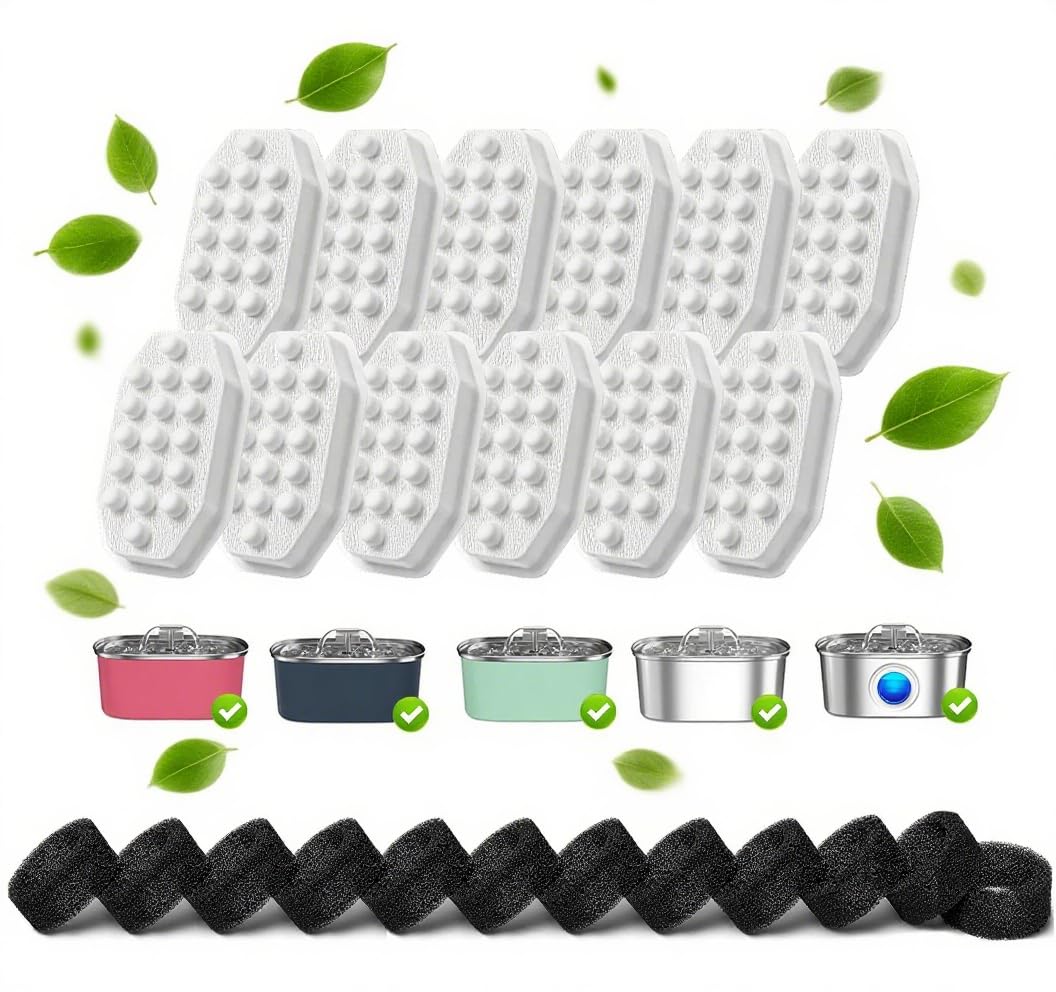 PetNeizance packaging avant montrant 16 filtres et 16 mousses, facilite stockage