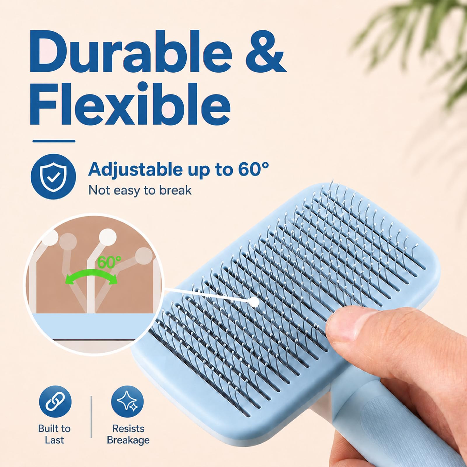 Petobey racleur silicone double-face enlève poils sur tissus