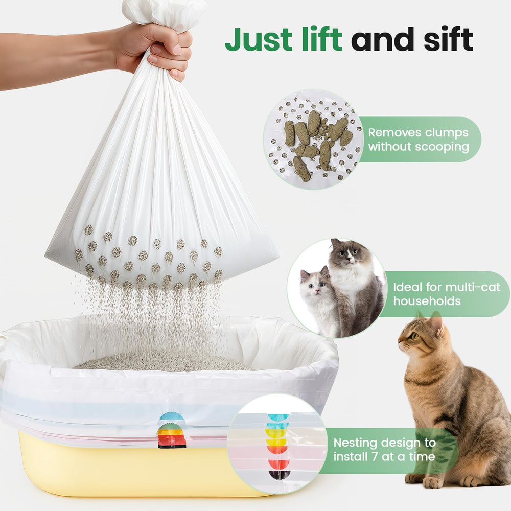 PETOCAT gros plan sur perforations de 1 cm pour un tamisage efficace