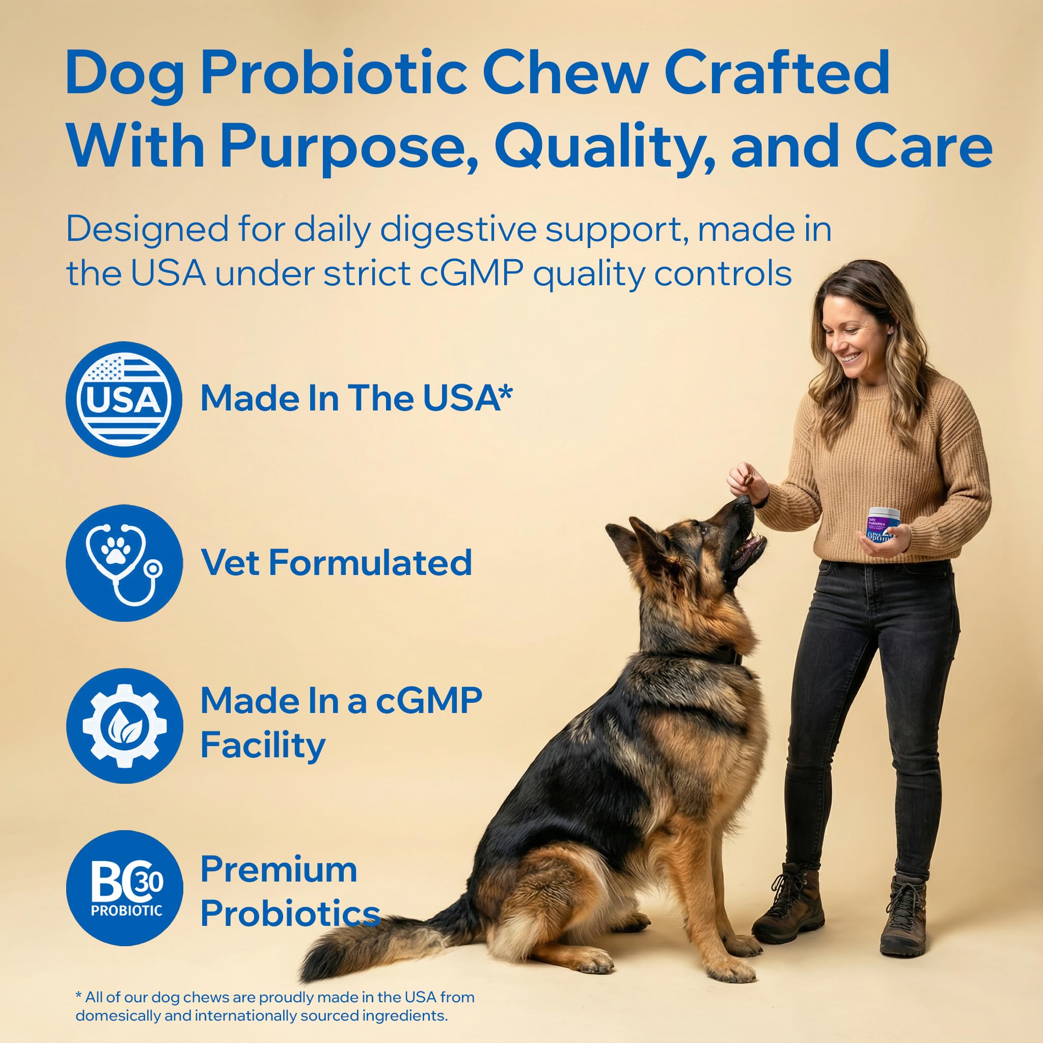 PETOPTIMUM chien mange la friandise pour une administration simple