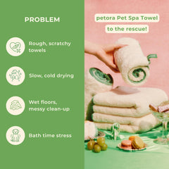 petora serviette utilisée sur chien humide pour séchage efficace