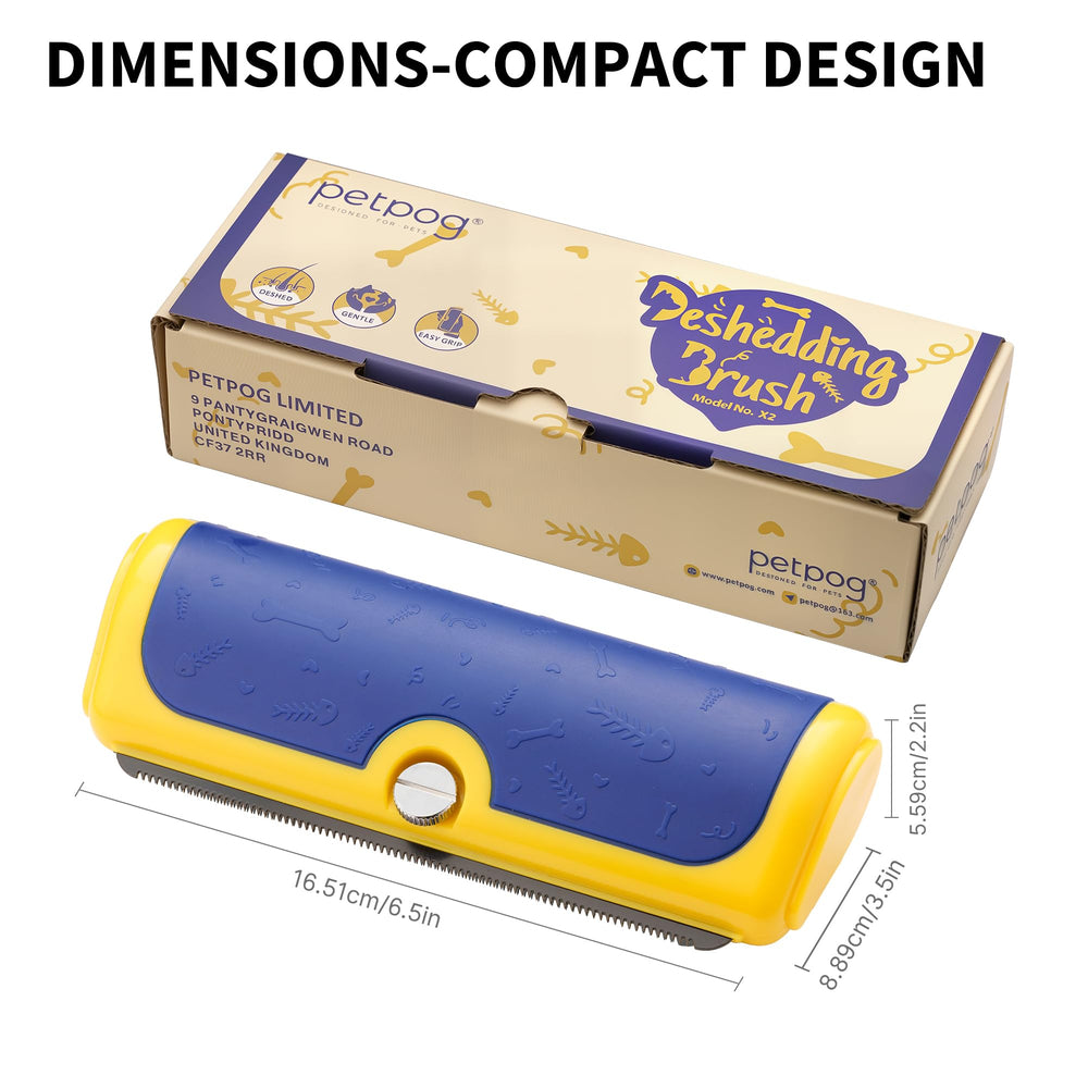 PetPog brosse utilisée sur canapé montrant moins de poils domestiques