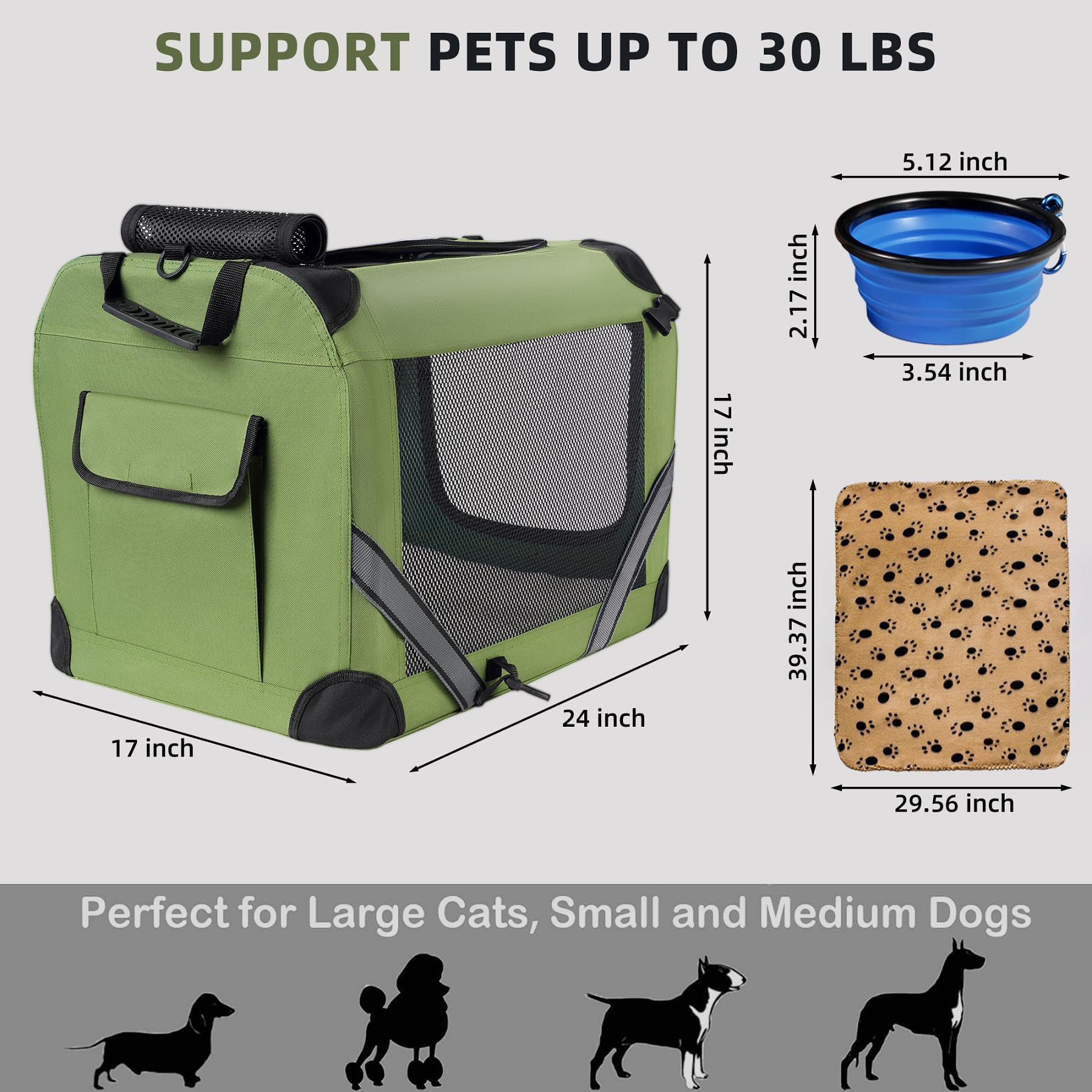 Petprsco poignées renforcées pour un transport sûr et stable