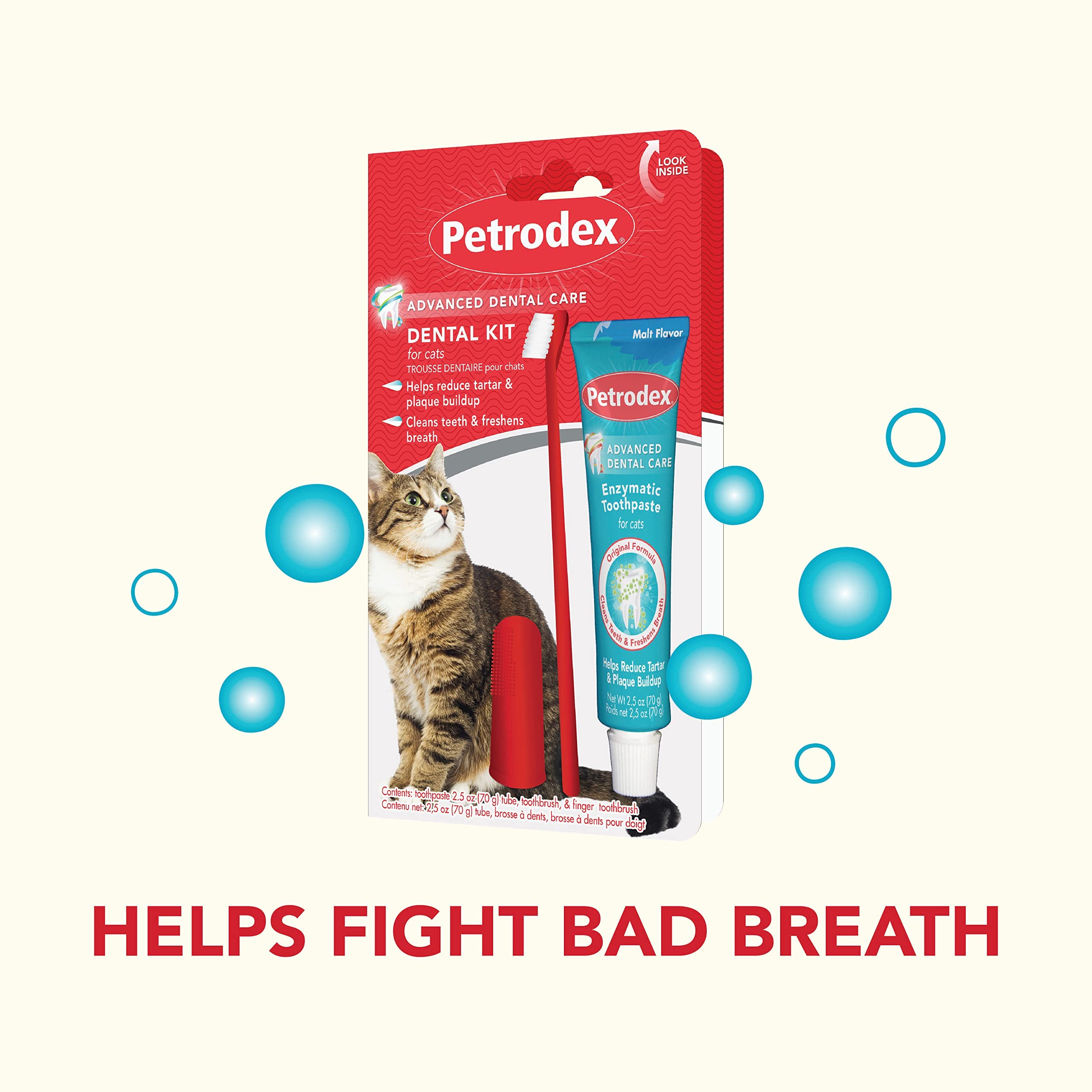Petrodex dentifrice goût malt tube ouvert montrant la pâte appétente