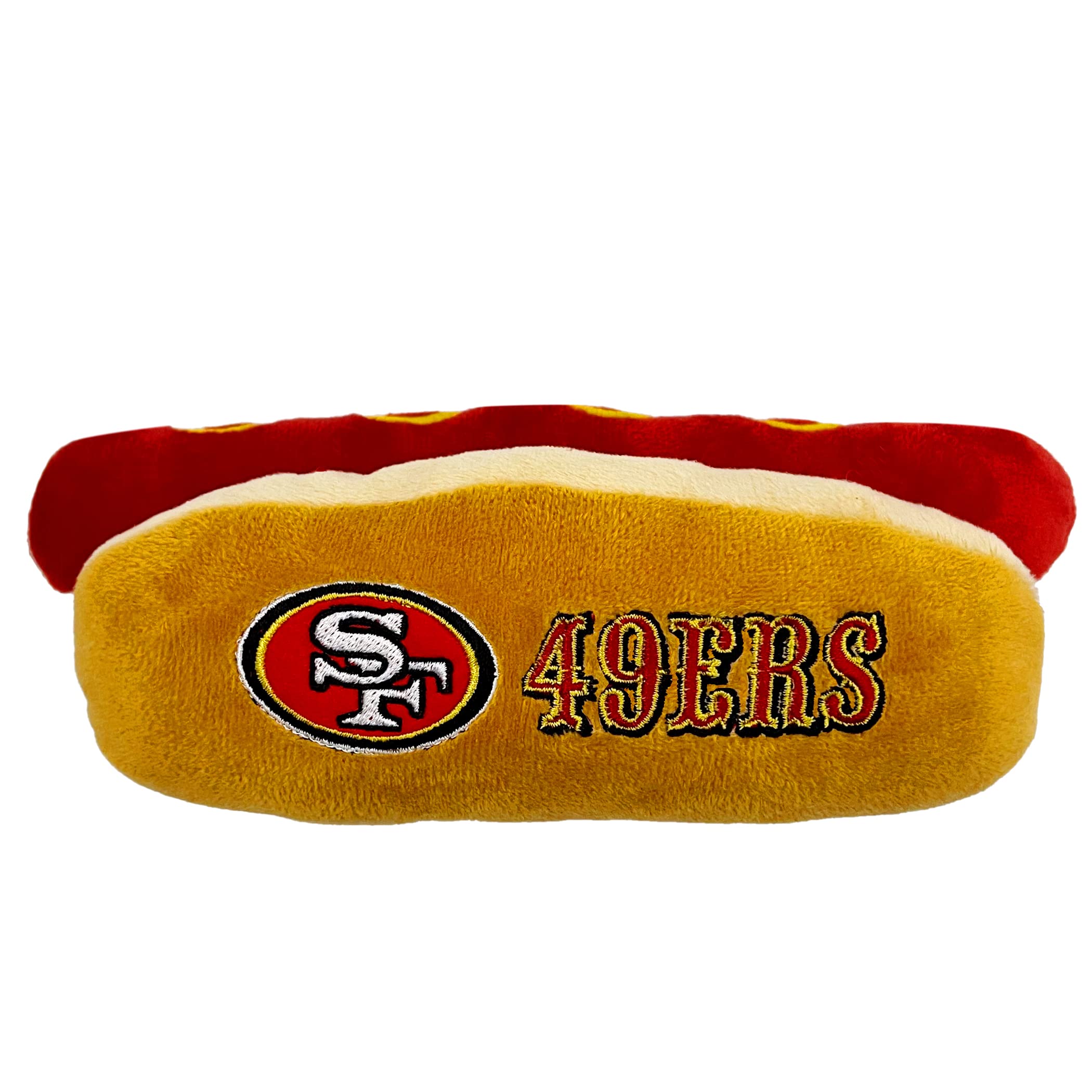 Pets First hot dog devant montrant logo 49ers et design attrayant