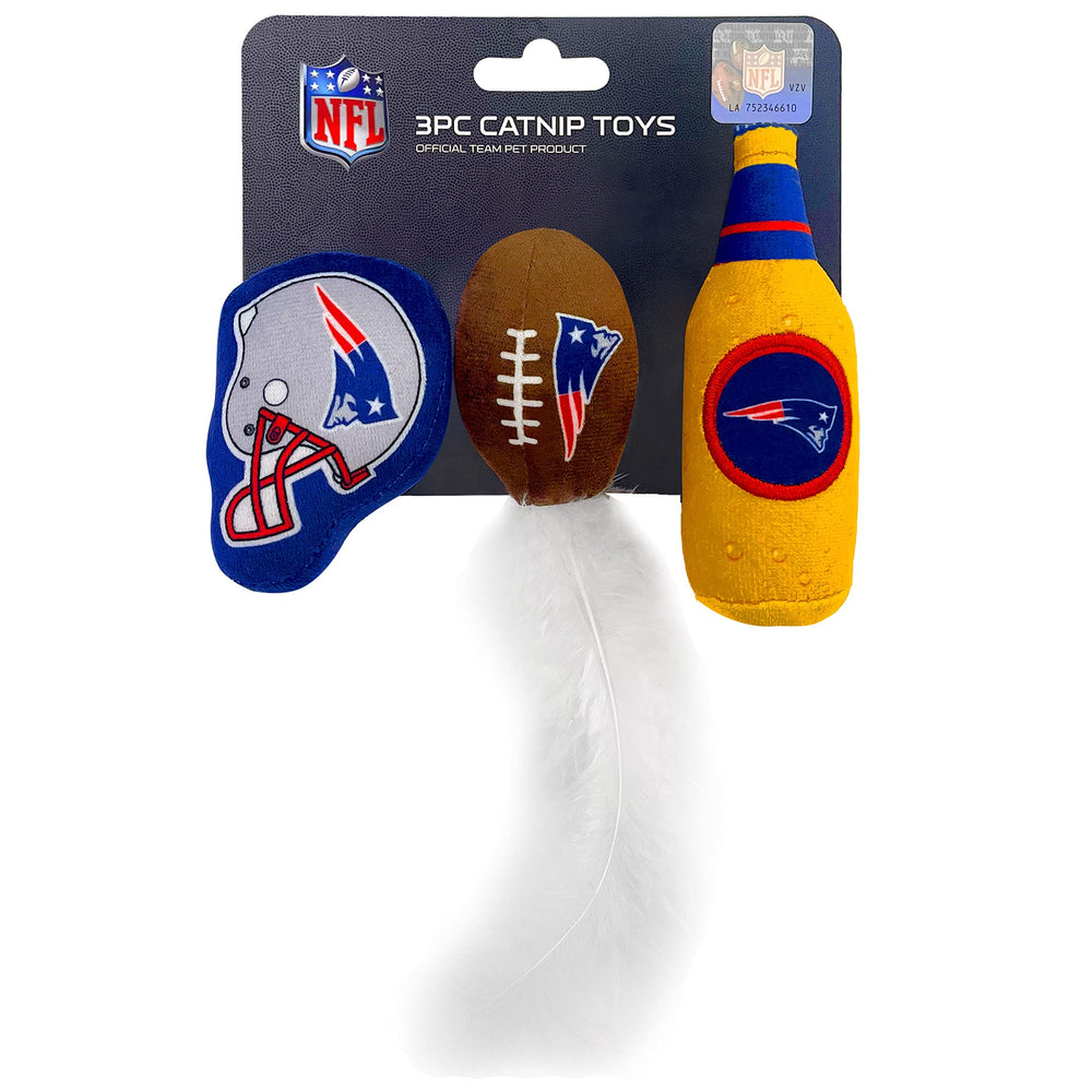 Pets First casque New England Patriots en peluche, attire le chat avec cataire